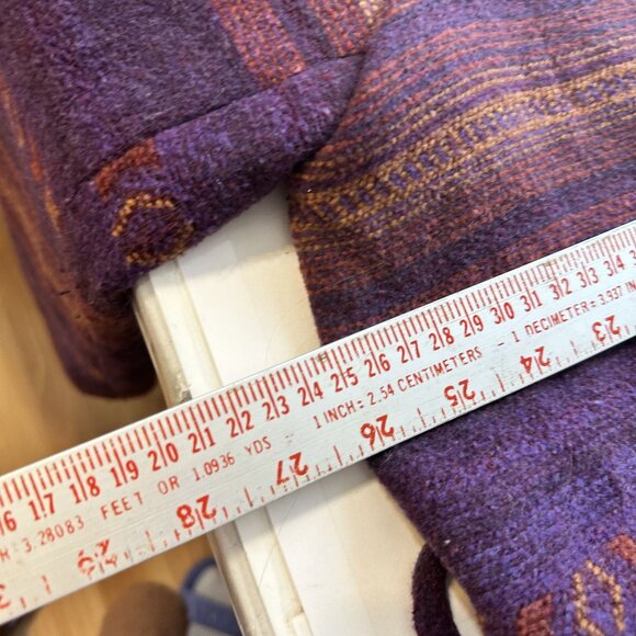 Womens Aztec Print Purple & Orange Striped Jacket Coat 1X Pockets Western Button - Picture 7 of 15